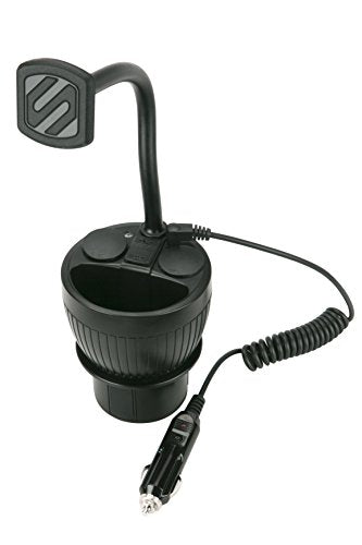 Scosche MAGPCUP MagicMount PowerHub Magnetic Car Cup Holder Phone Mount - Strong Magnet Car Mount for iPhone and Android - Secure Magnetic Cell Phone Holder - USB Charging Ports for Multiple Devices - style: Cup Holder w/ Power