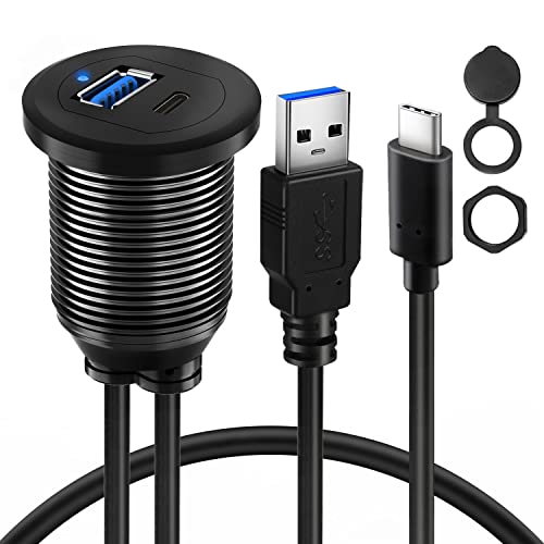 Alloy Type C 3.0 & USB 3.0 Car Mount Cable Male to Female 3ft - style: USB3.0 & Type_C 3.0 3ft