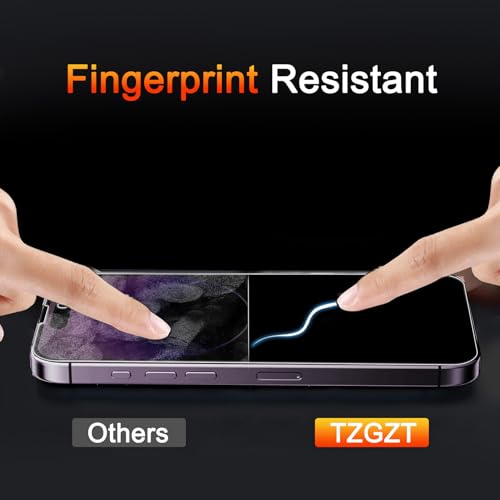 TZGZT Privacy Screen Protectors for iPhone 14 Pro Max, Tempered Glass, HD - color: iPhone 14 Pro Max-3+3Pack-Black