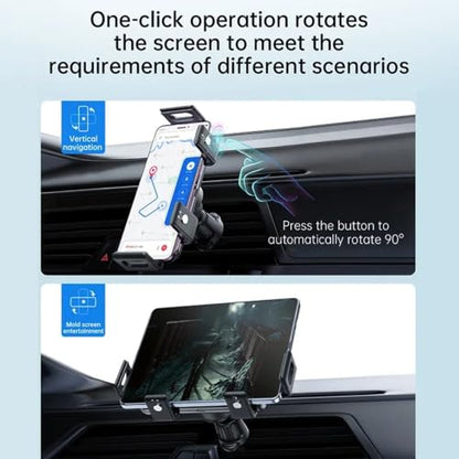 Car Dual Coil Wireless Charger for Samsung Galaxy Z Fold 4 3 2 iPhone 17 16 15 14 13 12 Foldable Phone Holder Fast Car Charging Station (Black) - color: black