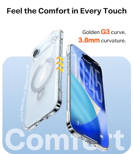 TORRAS for iPhone Air Case, Slim Magnetic Stand, Open-Edge Thin Frame Fit, Hard PC, Fit for MagSafe, Anti-Yellowing Phone Case for iPhone 17 Air, Daily Protection, Clear - size: iPhone Air