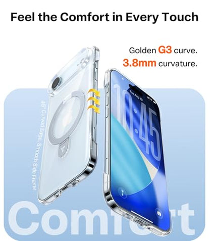 TORRAS for iPhone Air Case, Slim Magnetic Stand, Open-Edge Thin Frame Fit, Hard PC, Fit for MagSafe, Anti-Yellowing Phone Case for iPhone 17 Air, Daily Protection, Clear - size: iPhone Air