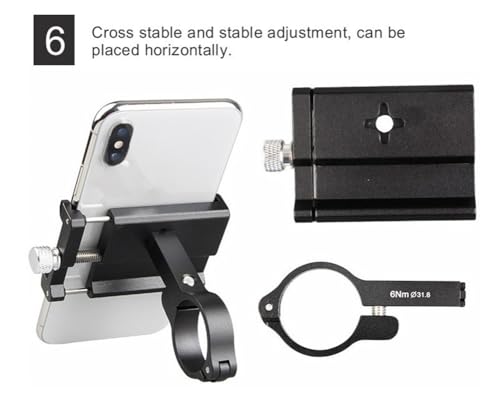 GUB PRO1 Universal Alloy Bike Cell Phone Holder Aluminum Bicycle Handlebar Phone Support for 3.5-6.2inch Bike Bracket Mount