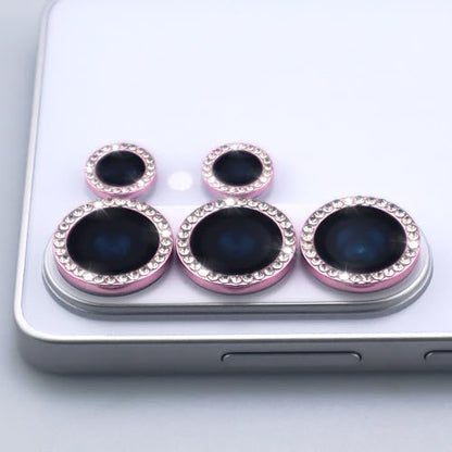 for Samsung Galaxy S26 Ultra Camera Lens Protector, Bling Diamond Metal Ring Tempered Glass Lens Cover, Sparkly Rhinestone Accessories (Pink) - color: Pink