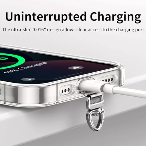 saxsion Heavy Duty Phone Tether Tab 360, Metal Lanyard Patch with 44lbs Load Capacity & Swivel Ring,2-Pack - color: Fashion Silver*2