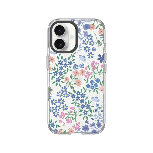 RHINOSHIELD Clear MagSafe Compatible Case for iPhone 16 | Strong Magnetic, Anti-Yellowing, Transparent, High Clarity, Shockproof, Military Grade Drop Protection - color: Vibrant Garden of RhinoShield, size: iPhone 16 - Camera Control Button