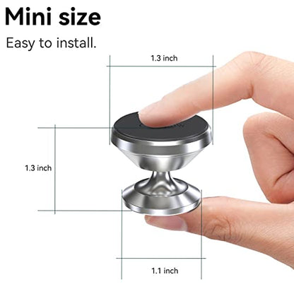 【2-Pack】Magnetic Phone Holder for Car Dash Strong Magnetic Car Phone Mount - color: Silver