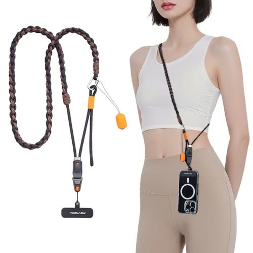 PGYTECH LinkGo Phone Strap, Quick Release Crossbody Lanyard & Lens Cloth - color: Braided-stellar Black