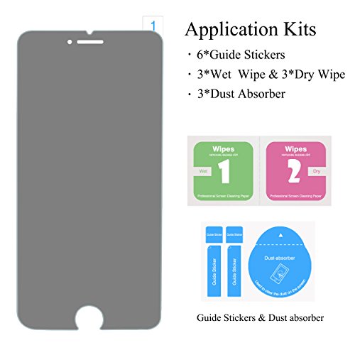 Ailun 3Pack Privacy Screen Protector for iPhone 8 Plus 7 Plus - size: 8 Plus/7 Plus 5.5 inches