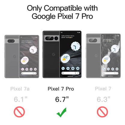 JETech Case for Google Pixel 7 Pro, Anti-Yellowing, Clear | Shockproof Protection, Scratch Resistant Hard PC Back, Durable Transparent TPU Bumper - color: Clear, size: Pixel 7 Pro