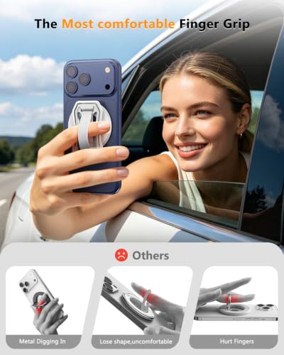 for Magsafe Phone Grip & Magnetic Ring Holder - color: Silver
