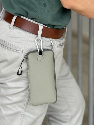OneJoy Phone Sleeve Lightweight Cell Phone Pouch for Mobile Protection, Slim Fit and Durable, with Clip-on for Easy Carrying, Enough for 6.1" to 6.9" Cellphone [ Olive ] - color: olive