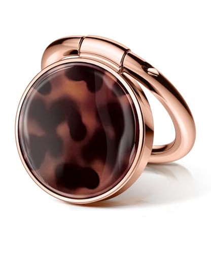 GVIEWIN Marble Cell Phone Ring Holder, Metal Kickstand Grip 360° Rotation - color: Tortoiseshell/Brown