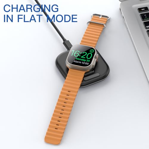 for Apple Watch Charger Stand, Magnetic Fast Charging Dock Portable Design - color: Black
