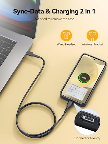 Mavulo Battery Case for Samsung Galaxy S24 6.2", 8000mAh 2 in 1 Power Bank | Portable Charger Case Support 20W USB C Fast Charging, Qi Wireless Charging, LED Display, Data Sync, Wired Earphone