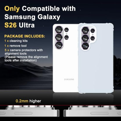 Camera Lens Protector for Samsung Galaxy S26 Ultra, Violet - color: Violet