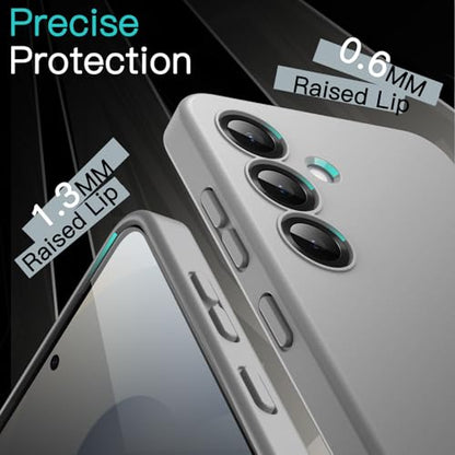 JETech Slim Case for Samsung Galaxy S25, Silver Shadow | Camera Lens Protection, Soft TPU Design, Matte Finish, Shockproof Protection - color: Silver Shadow, size: Galaxy S25