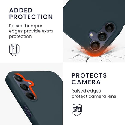 kwmobile Case Compatible with Samsung Galaxy A15 5G Case - Soft Slim Protective TPU Silicone Cover - Dark Slate - color: Dark Slate, size: Galaxy A15 5G