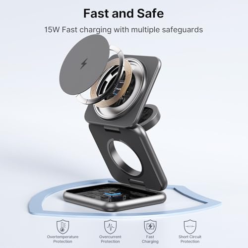 KU XIU 3 in 1 Charging Station for Samsung Phone Watch Buds - color: Grey 1