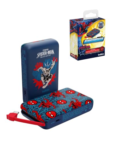 Belkin Marvel Spider-Man 10000mAh 20W USB C Power Bank, Portable Charger - color: Spider Man, style: 10K mAh