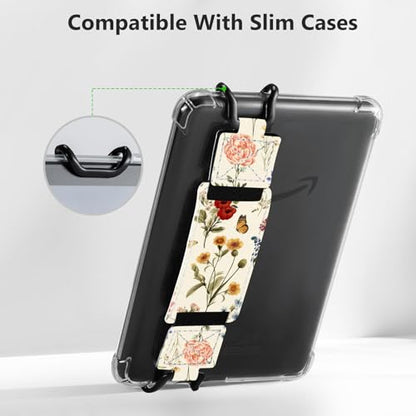 CoBak 2 Pack Secure Hand Strap for Ebook Reader - Versatile and Lightweight - color: Floralia-2 Pack