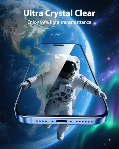 Mkeke Screen Protector for iPhone Air, 3 Pack Tempered Glass 9H+ Hardness | [Military-Grade Drop Protection] [Sensitive Touch] [Easy Installation Frame] [Bubble Free] [HD Clear] for 17 Air 6.5 inch - size: for iPhone Air 6.5"
