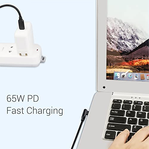 USB C to USB C Cable 1FT, 3 Packs, Right Angle 90 Degree, Short Cord - size: 1ft, 1ft, 1ft