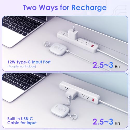 Small Portable Charger 5000mAh,iWatch Wireless Charger Mini Power Bank with Built-in Cable,Travel Keychain Charger for Apple Watch 11/10/9/8/Ultra/7/6/Se/5/4,iPhone 17/16/15/14/13/12,Android Phone - color: White