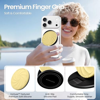ORNARTO Vortuxe for MagSafe Phone Grip with Kickstand, Yellow - color: Buttercream Yellow