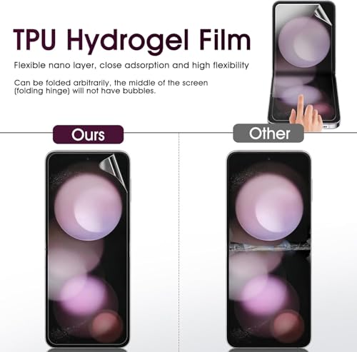 2 Sets HD Clear TPU Screen Protector for Samsung Galaxy Z Flip 4 6.7" - size: Samsung Galaxy Z Flip 4