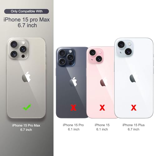 ULAK Compatible with iPhone 15 Pro Max Wallet Case Card Holder, Rose Gold | for Women with Credit Card Holders, [RFID Blocking], Designed Flip PU Leather Kickstand Shockproof Protective Cover - color: Rose Gold, size: iPhone 15 Pro Max - 6.7 inch