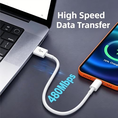 Short USB A to USB C Cable 6 inch for iPhone 17/16/15, 3A Fast Charging - size: 0.5FT, style: USBA to USBC