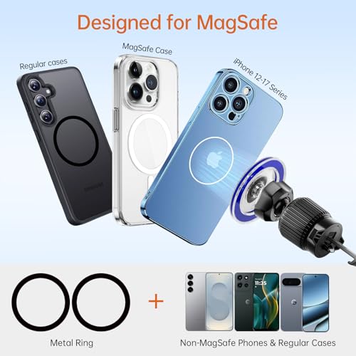 Air Vent Phone Mount for Car, Magnetic for MagSafe & Dashboard