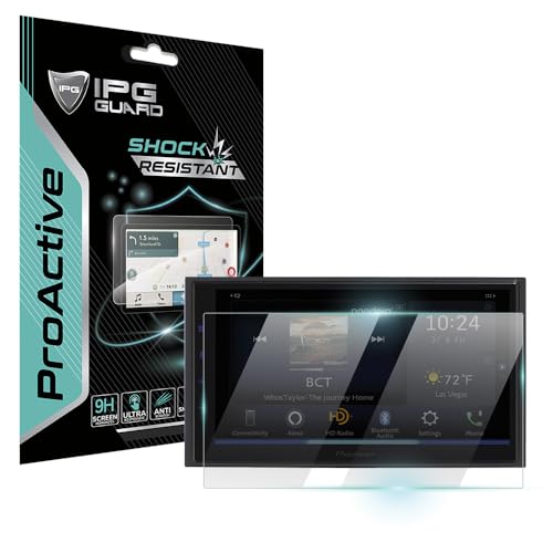 IPG ProActive for PIONEER DMH-WC5700NEX, DMH-W4660NEX 6.8" 9H Hardness Screen Protector Smooth Glass Touch Ultra Responsive High Clarity Anti Scratch Smudge & Shock Proof Nano Technology Guard for