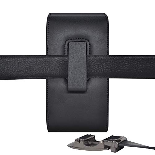 Phone Holster for iPhone 17 16 Pro Max, Samsung S26 Ultra S25 Ultra A17 A16 | Swivel Belt Clip Case for Galaxy A07 A06 A37 A26 A14 A13, Moto G 5G / G Play 2024, PU Leather Cell Phone Belt Pouch Holder