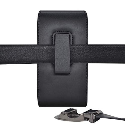 Phone Holster for iPhone 17 16 Pro Max, Samsung S26 Ultra S25 Ultra A17 A16 | Swivel Belt Clip Case for Galaxy A07 A06 A37 A26 A14 A13, Moto G 5G / G Play 2024, PU Leather Cell Phone Belt Pouch Holder