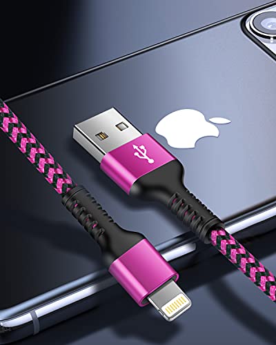 iPhone Charger Cable Braided USB A to Lightning Charging Cord [2pack/3ft] - size: 3FT