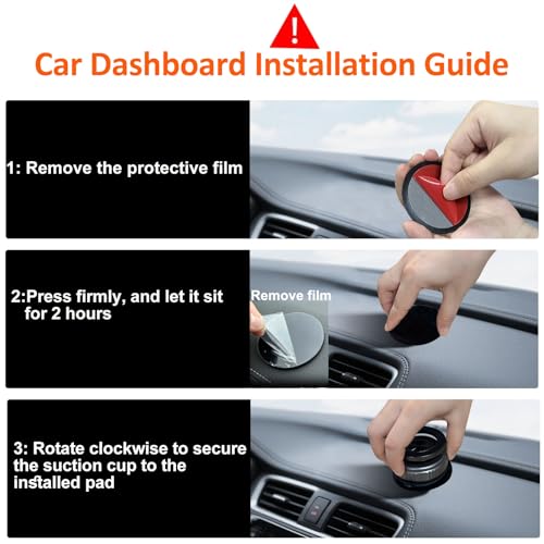 Magnetic Phone Holders for Your Car, [80+LBS Strongest Suction & 2400gf Magnetic] 360° Adjustable Vacuum Suction Cup Car Cell Phone Holder Mount Compatible for MagSafe iPhone Android Phone