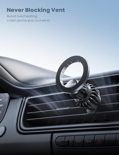 Lamicall for MagSafe Car Mount Vent 20 Super Magnets Accessories for iPhone - color: NEW Upgraded - Silver