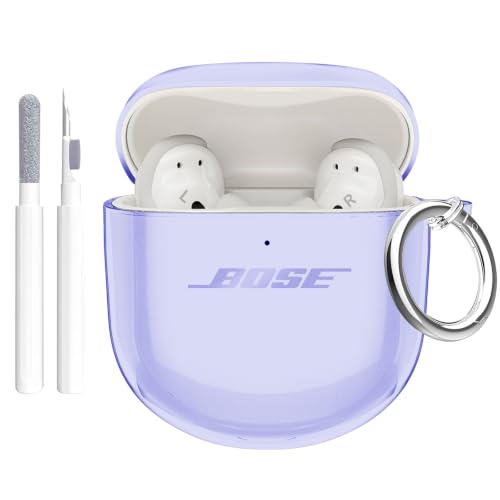Aircawin for Bose QuietComfort Earbuds II/QuietComfort Ultra 1/2 Case Clear - color: Clear Purple