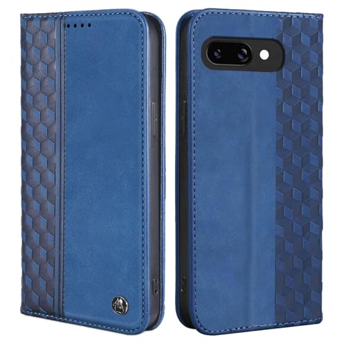 Wallet Case for Google Pixel 9A 2025 6.3 Inch - PU Leather Flip Cover with Card Holder Slots, Strong Magnetic Folio Kickstand Phone Case, Blue - color: Blue, size: google pixel 9a 6.3"