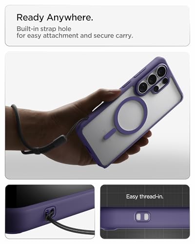 Spigen for Galaxy S26 Ultra Case, Ultra Hybrid MagFit [Anti-Yellowing] [Compatible with MagSafe] [Fast Wireless Charging] - Deep Purple - color: Deep Purple, size: Galaxy S26 Ultra