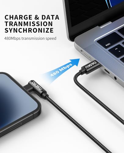 90 Degree USB C to Lightning Cable [MFi Certified] iPhone Charger 3FT 2Pack - color: Black, size: 3FT, style: USB-C to Lightning