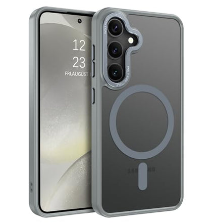 BENTOBEN Magnetic for Samsung Galaxy S24 Plus Case [Compatible with Magsafe] Translucent Matte Slim Thin Shockproof Anti-Yellow Women Men Protective Phone Cover for Samsung S24 Plus 6.7" 2024, Gray - color: Gray