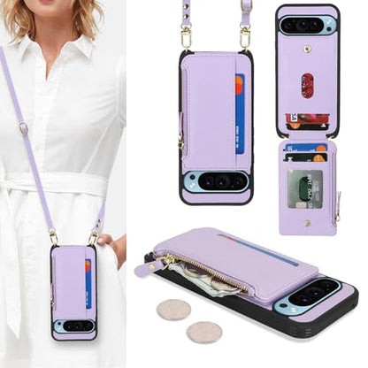 Cavor Compatible with Google Pixel 9 Pro XL Case Wallet, Purple - color: Purple, size: Google Pixel 9 Pro XL