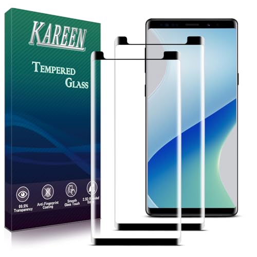 KAREEN for Samsung Galaxy Note 8 Screen Protector Tempered Glass Film | 3D Full Coverage, 9H Hardness, Anti Scratch, 2 Pack - size: Galaxy Note 8 6.3-inch