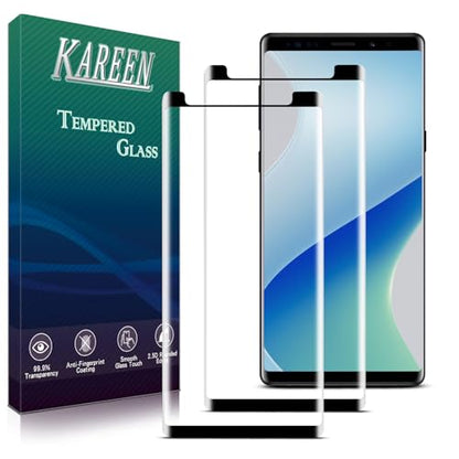 KAREEN for Samsung Galaxy Note 8 Screen Protector Tempered Glass Film | 3D Full Coverage, 9H Hardness, Anti Scratch, 2 Pack - size: Galaxy Note 8 6.3-inch