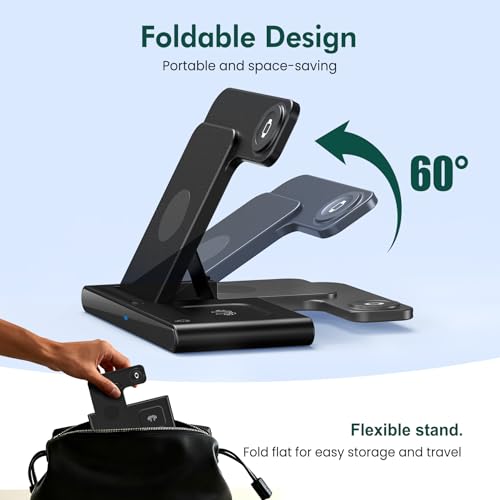 Wireless Charger Fast Charging Station 3 in 1 Charger Stand for Table
