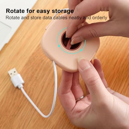 Charger Organizer 2 in 1 Wire Holder with Phone Stand - color: Orange