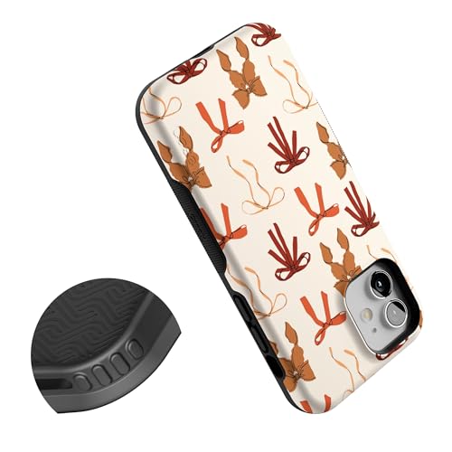 Casely iPhone 12 Mini Case | Fall Girlie | Pumpkin Spice Bows | Bold Protective Design | MagSafe Compatible Design - color: Fall Girlie | Pumpkin Spice Bows, size: Iphone 12 Mini